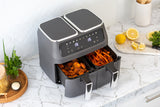 NNEDSZ 8L Dual Zone Digital Air Fryer with 200C, 10 Cooking Programs