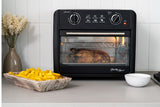 NNEDSZ 23L Air Fryer Oven (Black) + 3 Accessories to Bake & Cook