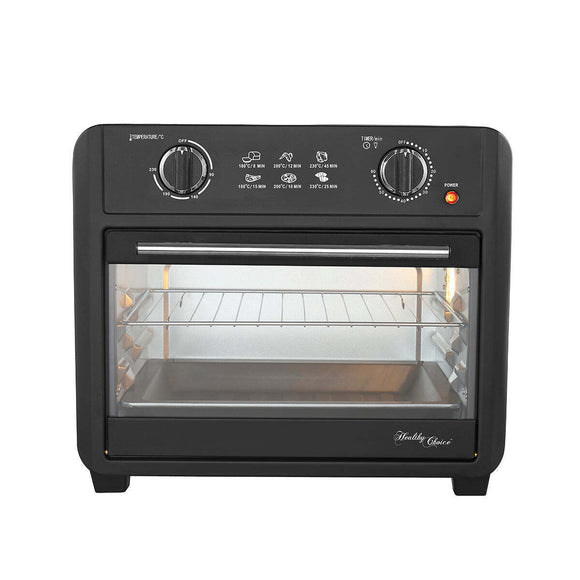 NNEDSZ 23L Air Fryer Oven (Black) + 3 Accessories to Bake & Cook