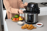 NNEDSZ 6L Air Fryer + Pressure Cooker (Silver) Kitchen Appliance
