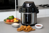 NNEDSZ 6L Air Fryer + Pressure Cooker (Silver) Kitchen Appliance