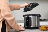 NNEDSZ 6L Air Fryer + Pressure Cooker (Silver) Kitchen Appliance