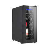 NNEDSZ 12 Bottle Wine Cellar Fridge w/ Glass Door, Temperature Control & Cooler
