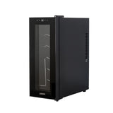 NNEDSZ 12 Bottle Wine Cellar Fridge w/ Glass Door, Temperature Control & Cooler