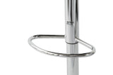 NNEDSZ 2 Leather Barstools (White) w/ Adjustable Height, 63-85cm