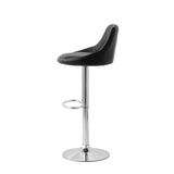 NNEDSZ 2 Diamond Style Padded Leather Barstools (Black) w/ Adjustable Height