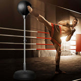 NNEDSZ Free-Standing Boxing Set: PU Punching Ball & Boxing Gloves