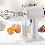 NNEDSZ 20cm Cordless Hand Mixer w/ Stand for Home Cooking & Baking
