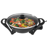 NNEDSZ Large Electric Wok, Non-Stick, 4.5L Capacity, 240 C Max