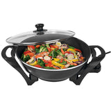 NNEDSZ Large Electric Wok, Non-Stick, 4.5L Capacity, 240 C Max