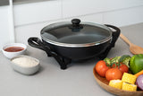 NNEDSZ Large Electric Wok, Non-Stick, 4.5L Capacity, 240 C Max