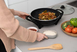 NNEDSZ Large Electric Wok, Non-Stick, 4.5L Capacity, 240 C Max