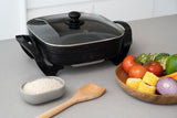 NNEDSZ Stone Electric Fry Pan for Cooking, 7.2L Capacity, Non-Stick