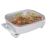 NNEDSZ Copper Electric Fry Pan for Cooking, 9.1L Capacity, Non-Stick
