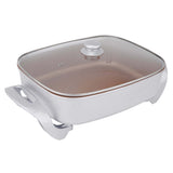 NNEDSZ Copper Electric Fry Pan for Cooking, 9.1L Capacity, Non-Stick