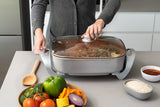 NNEDSZ Copper Electric Fry Pan for Cooking, 9.1L Capacity, Non-Stick