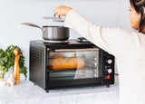 NNEDSZ Portable Oven with Rotisserie Cooking, 34L Capacity, 1700W