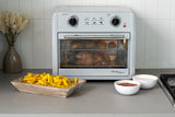 NNEDSZ 23L Air Fryer Oven + 3 Cooking Accessories (Silver) 23L Capacity