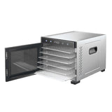 NNEDSZ Stainless Steel Food Dehydrator with Large Capacity 6 Trays