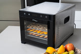 NNEDSZ Stainless Steel Food Dehydrator with Large Capacity 6 Trays