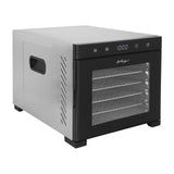 NNEDSZ Stainless Steel Food Dehydrator with Large Capacity 6 Trays