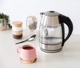 NNEDSZ 1.7 Litre Glass Kettle with 360 degrees Rotational Base