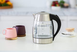 NNEDSZ 1.7 Litre Glass Kettle with 360 degrees Rotational Base