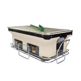 NNEDSZ Portable Hibachi Tabletop Grill Dual Charcoal BBQ Chambers