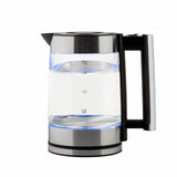 NNEDSZ Healthy Choice 1.8L Cordless Glass Kettle, Stainless Steel, 1.8L, Blue LED