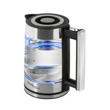 NNEDSZ Healthy Choice 1.8L Cordless Glass Kettle, Stainless Steel, 1.8L, Blue LED