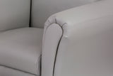 NNEDSZ Kids Grey Couch Sofa Chair w/ Footstool in PU Leather