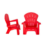 NNEDSZ Kids Durable Table and Two Child-sized Chairs Set - Red