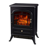 NNEDSZ Electric Fireplace Heater w/ Real Flame Effect & 2 Heat Settings