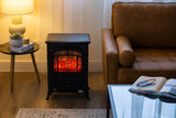 NNEDSZ Electric Fireplace Heater w/ Real Flame Effect & 2 Heat Settings