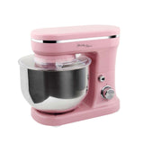 NNEDSZ 1200W Mix Master 5L Kitchen Stand (Pink) w/ Bowl/ Whisk/ Beater
