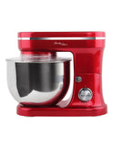 NNEDSZ 1200W Mix Master 5L Kitchen Stand (Red) w/ Bowl/ Whisk/ Beater