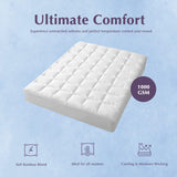 NNEDSZ Hypoallergenic, Antibacterial w/ 100% Microfiber filling Mattress Topper - QUEEN