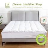 NNEDSZ Hypoallergenic, Antibacterial w/ 100% Microfiber filling Mattress Topper - QUEEN