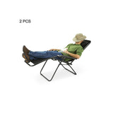 NNEDSZ 2 Pcs Zero Gravity Folding Reclining Chair (Black)