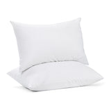 NNEDSZ 100 Percent Cotton Pillow Cover with 800g Poly Fill,  Hypoallergenic, Antibacterial, and Cooling Technology  2 PK