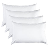 NNEDSZ 100 Percent Cotton Pillow Cover with 800g Poly Fill,  Hypoallergenic, Antibacterial, and Cooling Technology  4 PK