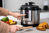 NNEDSZ 6L Electric Slow & Pressure Cooker (Silver) 8 Programs, 1000W