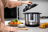 NNEDSZ 6L Electric Slow & Pressure Cooker (Silver) 8 Programs, 1000W