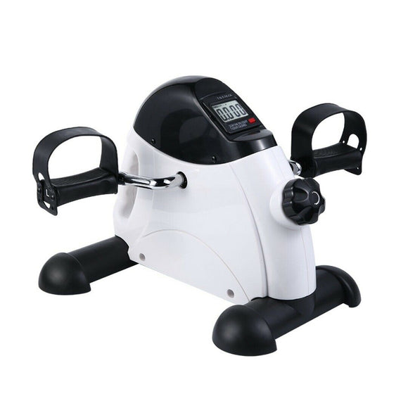NNEDSZ Portable Pedal Exerciser w/ LCD Monitor Tracking (Black & White)