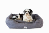 NNEDSZ Easy to Clean Electric Heated Rabbit Faux Fur Covering Pet Bed - Small