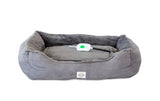 NNEDSZ Easy to Clean Electric Heated Rabbit Faux Fur Covering Pet Bed - Medium