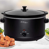 NNEDSZ 8L Slow Cooker (Black) Large Capacity Ceramic Pot, 300W