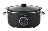 NNEDSZ 6.5L Digital Slow Cooker w/ Ceramic Pot, 300W, LED, 3 Programs