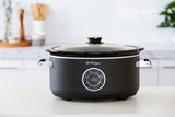 NNEDSZ 6.5L Digital Slow Cooker w/ Ceramic Pot, 300W, LED, 3 Programs