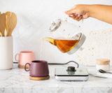 NNEDSZ 1.2L Digital Glass Kettle w/ Electric Tea Pot & Infuser 800W